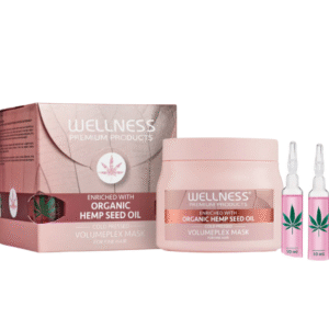 Wellness VolumePLEX drėkinamoji plaukų kaukė ploniems plaukams + 4 ampulės 500ml/4x10ml